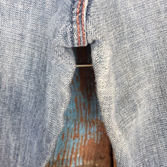 Sacred Blue Bootcut Distressed Raw Hem Jeans - Picture 7 of 8